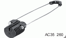 Зажим натяжной d3-5мм, 1.0кН AC35 260 Зажим натяжной d3-5мм, 1.0кН AC35 260