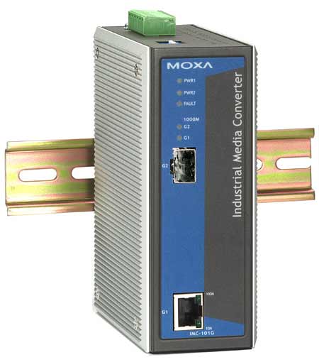  10/100/1000 - 1SFP  0...60°C, =12...45 Moxa IMC-101G