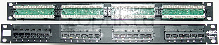 Патч-панель коммутационная RJ-45х24, 1U, тип 110, категория 5е AMP Патч-панель коммутационная RJ-45х24, 1U, тип 110, категория 5е AMP